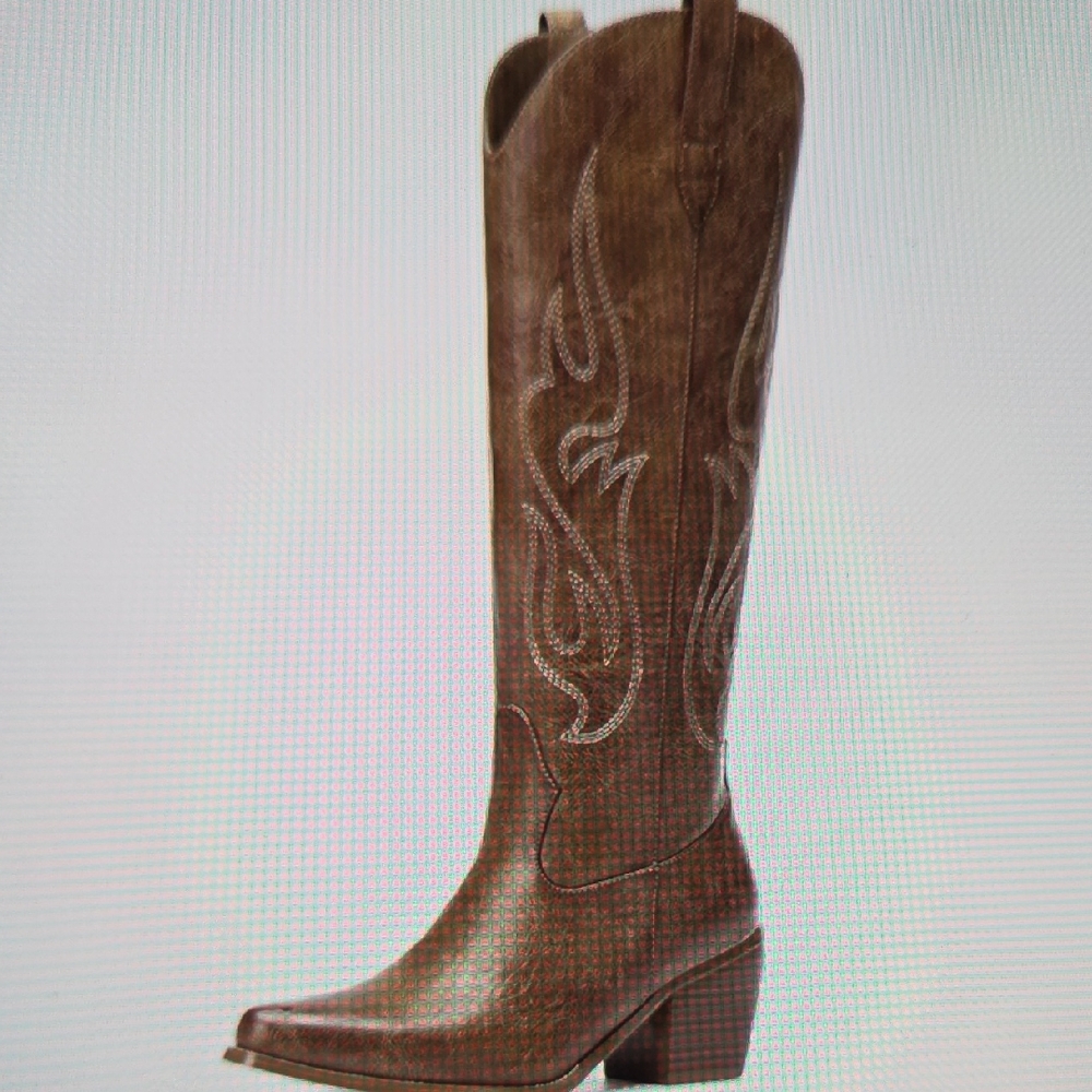 Brown Women's Western Knee-High Boot